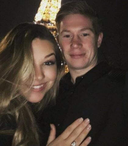 Stefanie De Bruyne brother Kevin De Bruyne with his wife Michele Lacroix in Paris.
